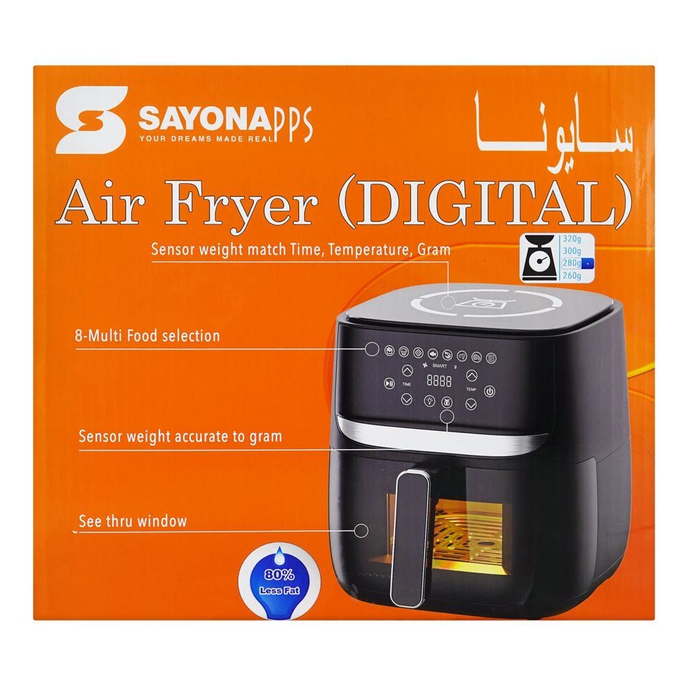 مقلاية هوائية من Sayona بسعة 6.2 لتر – 1700 واط مقلاية هوائية من Sayona بسعة 6.2 لتر – 1700 واط
